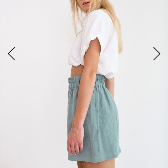 Black Linen Shorts - Picture 5 of 7